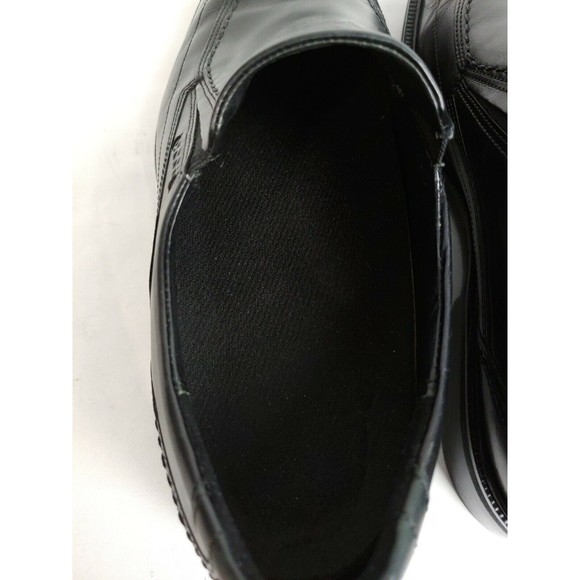 Ecco Men\'s Black Leather Slip On Loafers Wedding Dress Shoes.